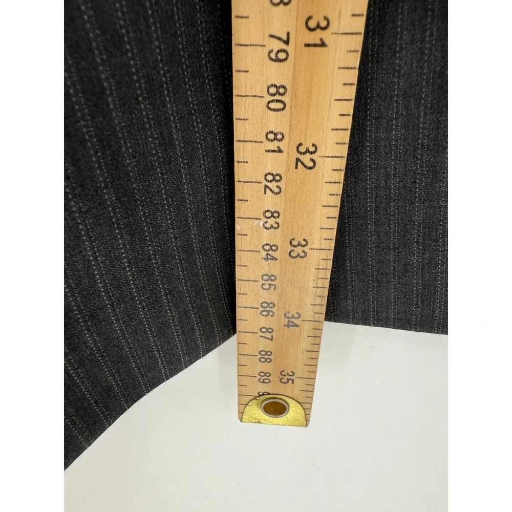 Jeffrey Banks Blazer Mens 52L Gray Pinstripe Wool Two Button Notch Lapel Classic
